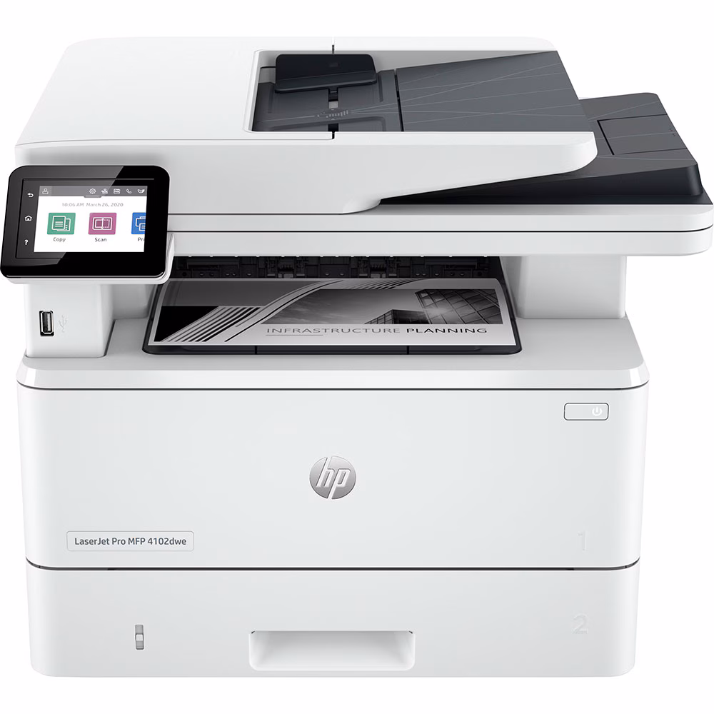 Imprimantă Multifunctională Laser Monocrom HP LaserJet Pro MFP 4102dw, A4, USB, Retea, Wi-Fi
